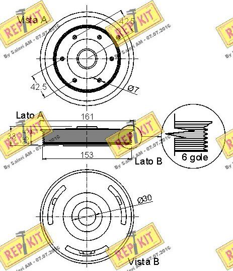 REPKIT RKT9026 - Шкив коленчатого вала autospares.lv