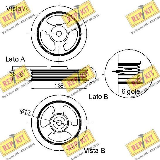 REPKIT RKT9179 - Шкив коленчатого вала autospares.lv