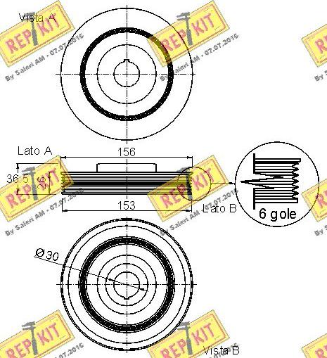 REPKIT RKT9210 - Шкив коленчатого вала autospares.lv