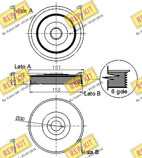 REPKIT RKT9226 - Шкив коленчатого вала autospares.lv