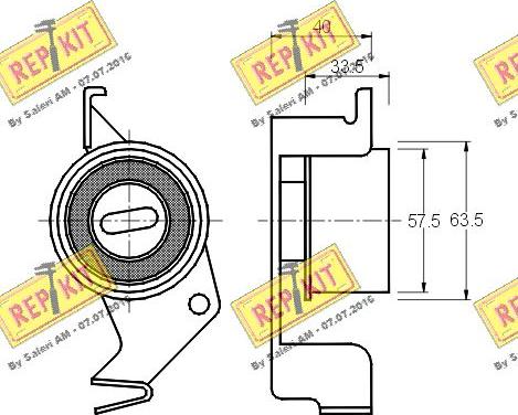 REPKIT RKT1595 - Натяжной ролик, зубчатый ремень ГРМ autospares.lv