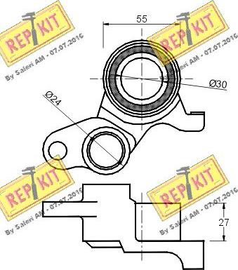 REPKIT RKT1508 - Натяжной ролик, зубчатый ремень ГРМ autospares.lv