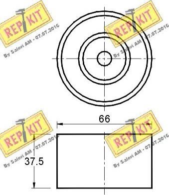 REPKIT RKT1514 - Направляющий ролик, зубчатый ремень ГРМ autospares.lv