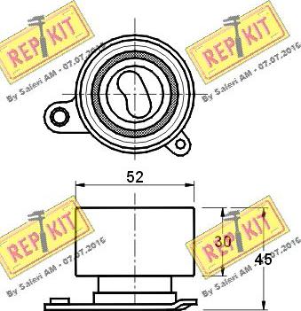 REPKIT RKT1585 - Натяжной ролик, зубчатый ремень ГРМ autospares.lv