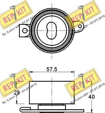 REPKIT RKT1534 - Натяжной ролик, зубчатый ремень ГРМ autospares.lv