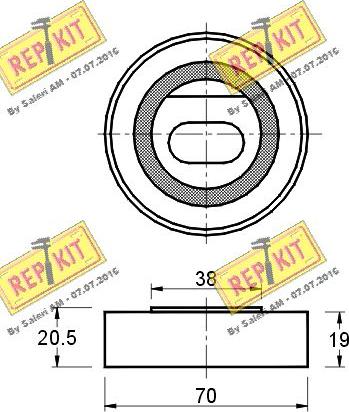 REPKIT RKT1659 - Натяжной ролик, зубчатый ремень ГРМ autospares.lv