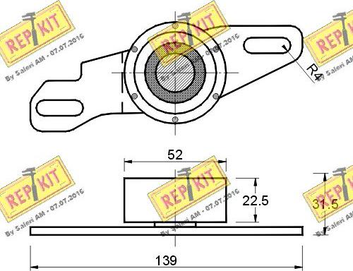 REPKIT RKT1686 - Натяжной ролик, зубчатый ремень ГРМ autospares.lv