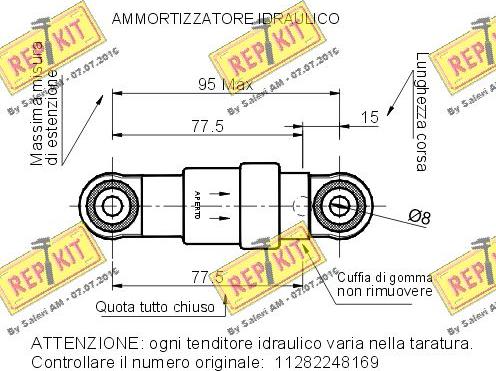 REPKIT RKT1623 - Виброгаситель, поликлиновый ремень autospares.lv