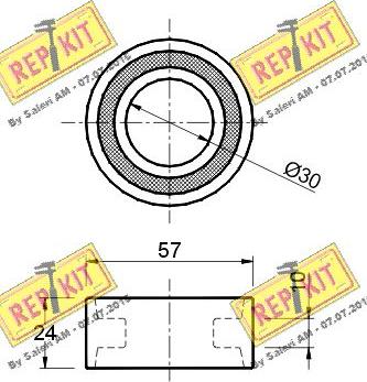 REPKIT RKT1044 - Направляющий ролик, зубчатый ремень ГРМ autospares.lv