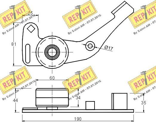 REPKIT RKT1041 - Натяжной ролик, зубчатый ремень ГРМ autospares.lv