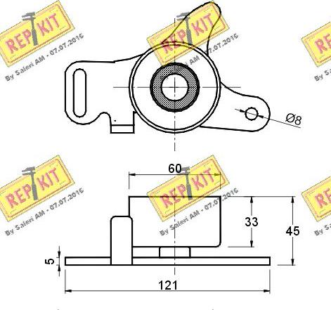 REPKIT RKT1035 - Натяжной ролик, зубчатый ремень ГРМ autospares.lv