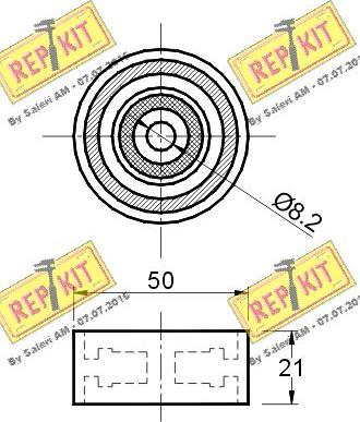 REPKIT RKT1143 - Направляющий ролик, зубчатый ремень ГРМ autospares.lv