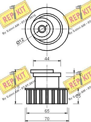 REPKIT RKT1147 - Натяжной ролик, зубчатый ремень ГРМ autospares.lv