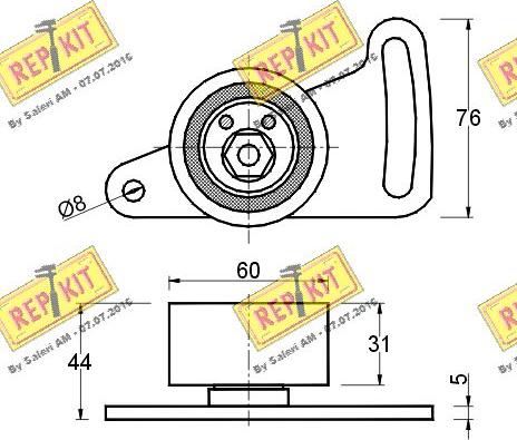 REPKIT RKT1161 - Натяжной ролик, зубчатый ремень ГРМ autospares.lv