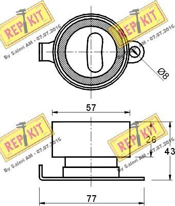 REPKIT RKT1136 - Натяжной ролик, зубчатый ремень ГРМ autospares.lv