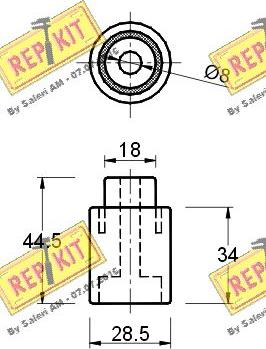 REPKIT RKT1865 - Направляющий ролик, зубчатый ремень ГРМ autospares.lv