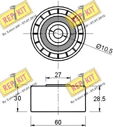 REPKIT RKT1808 - Направляющий ролик, зубчатый ремень ГРМ autospares.lv