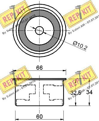 REPKIT RKT1885 - Направляющий ролик, зубчатый ремень ГРМ autospares.lv