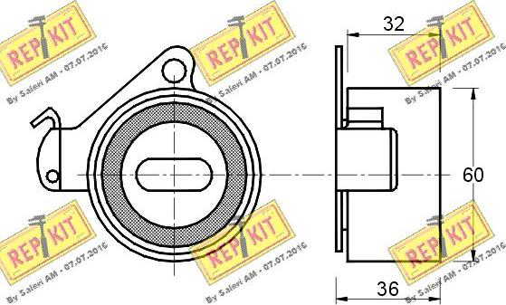 REPKIT RKT1398 - Натяжной ролик, зубчатый ремень ГРМ autospares.lv