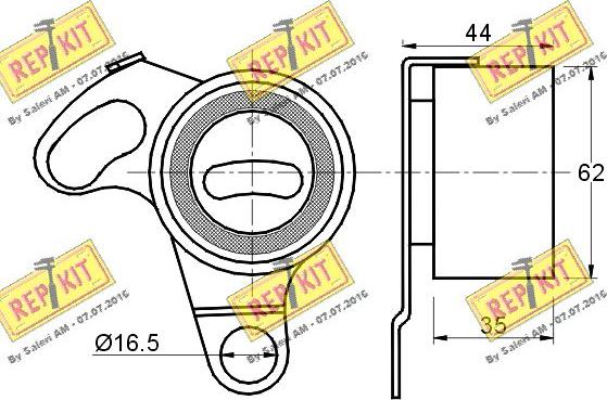 REPKIT RKT1340 - Натяжной ролик, зубчатый ремень ГРМ autospares.lv