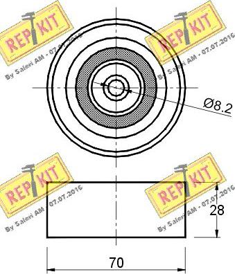 REPKIT RKT1359 - Ролик, поликлиновый ремень autospares.lv