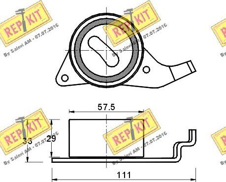 REPKIT RKT1351 - Натяжной ролик, зубчатый ремень ГРМ autospares.lv