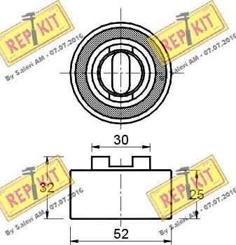 REPKIT RKT1319 - Натяжной ролик, зубчатый ремень ГРМ autospares.lv