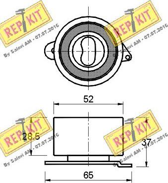 REPKIT RKT1379 - Натяжной ролик, зубчатый ремень ГРМ autospares.lv