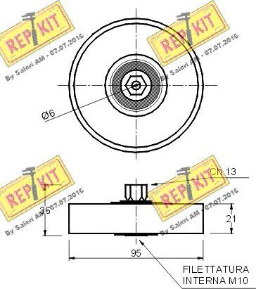 REPKIT RKT1253 - Ролик, поликлиновый ремень autospares.lv