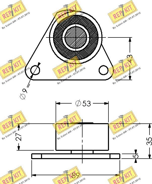 REPKIT RKT1211 - Направляющий ролик, зубчатый ремень ГРМ autospares.lv