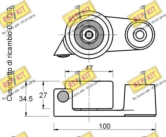 REPKIT RKT1212 - Натяжной ролик, зубчатый ремень ГРМ autospares.lv