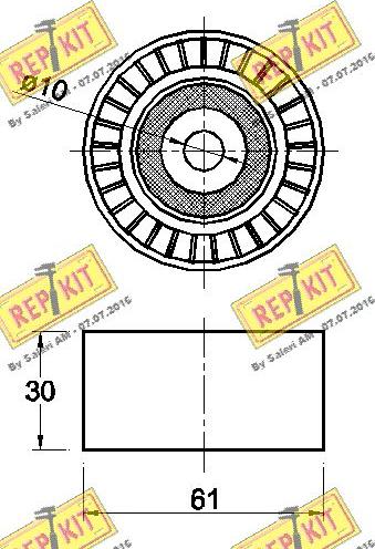 REPKIT RKT3446 - Направляющий ролик, зубчатый ремень ГРМ autospares.lv