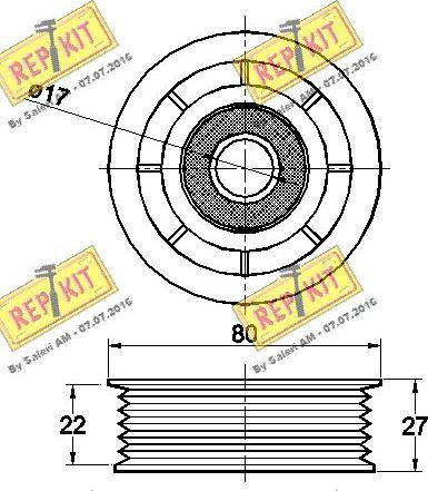 REPKIT RKT3514 - Ролик, поликлиновый ремень autospares.lv