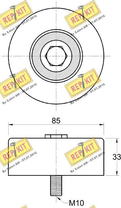 REPKIT RKT3699 - Ролик, поликлиновый ремень autospares.lv