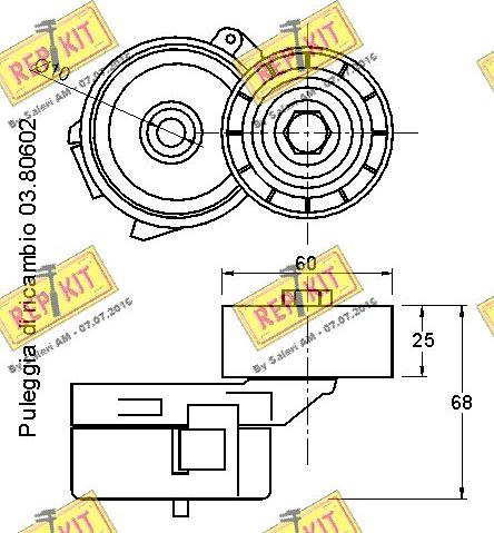 REPKIT RKT3099 - Натяжитель, поликлиновый ремень autospares.lv