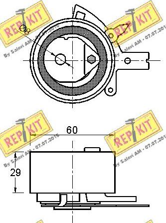 REPKIT RKT3006 - Натяжной ролик, зубчатый ремень ГРМ autospares.lv