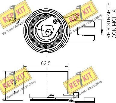 REPKIT RKT3199 - Натяжной ролик, зубчатый ремень ГРМ autospares.lv