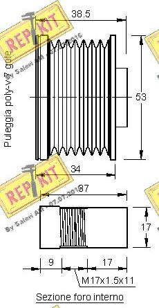 REPKIT RKT3194 - Шкив генератора, муфта autospares.lv