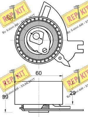 REPKIT RKT3804 - Натяжной ролик, зубчатый ремень ГРМ autospares.lv