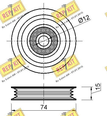 REPKIT RKT3206 - Ролик, поликлиновый ремень autospares.lv