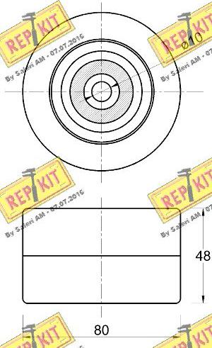 REPKIT RKT3727 - Ролик, поликлиновый ремень autospares.lv