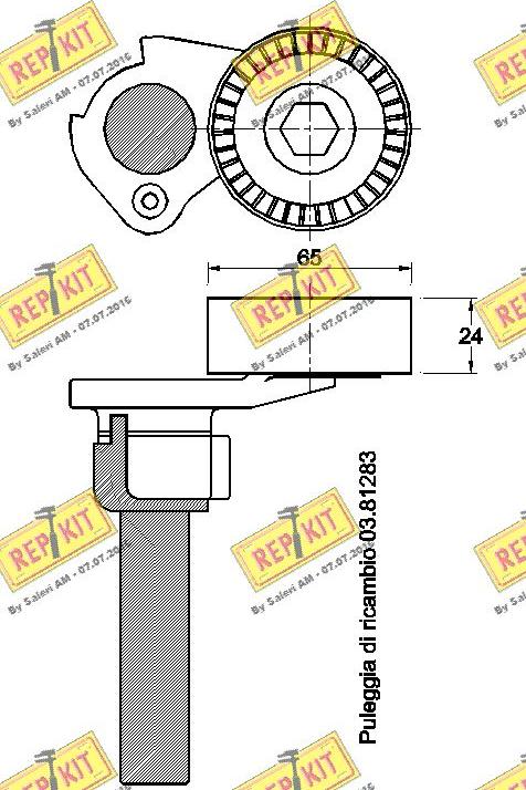 REPKIT RKT2998 - Натяжитель, поликлиновый ремень autospares.lv