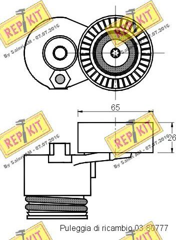 REPKIT RKT2492 - Натяжитель, поликлиновый ремень autospares.lv