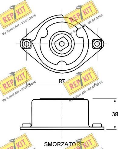 REPKIT RKT2402 - Натяжитель, поликлиновый ремень autospares.lv