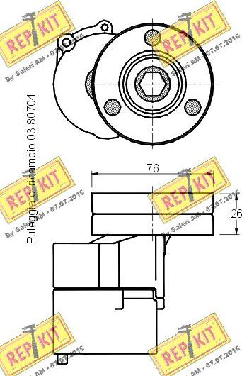 REPKIT RKT2419 - Натяжитель, поликлиновый ремень autospares.lv