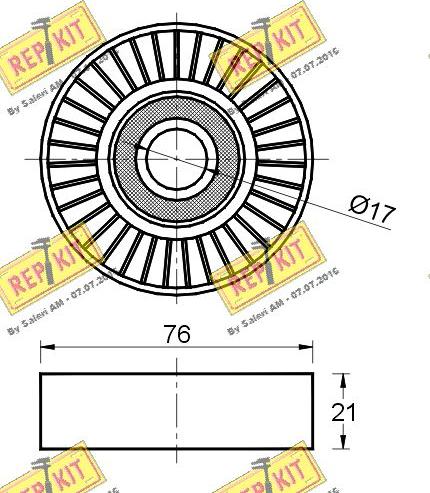 REPKIT RKT2481 - Ролик, поликлиновый ремень autospares.lv