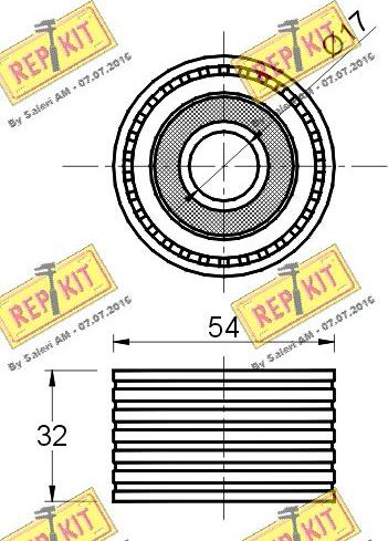 REPKIT RKT2424 - Направляющий ролик, зубчатый ремень ГРМ autospares.lv