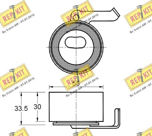 REPKIT RKT2587 - Натяжной ролик, зубчатый ремень ГРМ autospares.lv