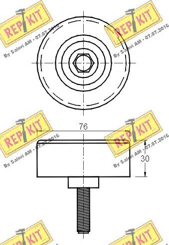 REPKIT RKT2688 - Ролик, поликлиновый ремень autospares.lv