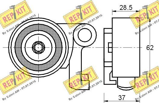 REPKIT RKT2046 - Натяжной ролик, зубчатый ремень ГРМ autospares.lv